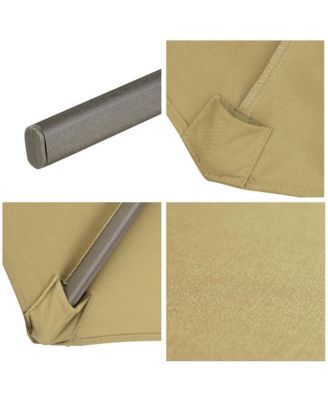 9ft UV50+ Fade Resistant New OLEFIN Outdoor Patio Umbrella 8 Rib Crank Tilt Beach Market Table Water Repellent