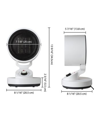 1500W PTC Oscillating Ceramic Heater Fan Warm & Cool Overheat Protection Home