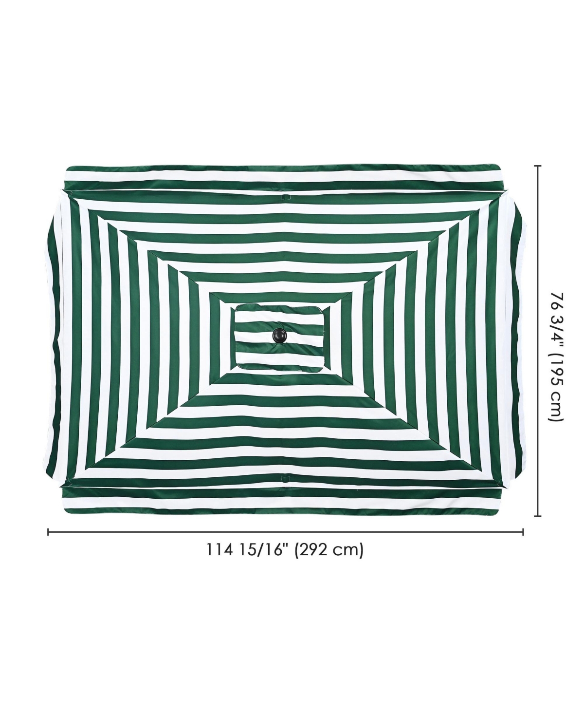 10x6.5 Ft Patio Umbrella Replacement Canopy Market Table Top Sunshade Cover Yard