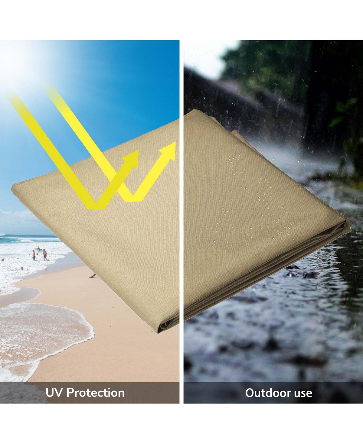 Yescom Ft 3 Tier Patio Umbrella with Protective Cover Crank Push to Tilt Aluminum