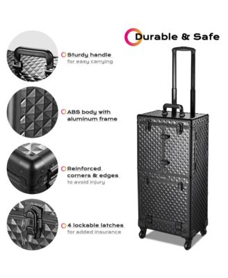 Rolling Makeup Case Trolley Cosmetic Organizer Hair Stylist Salon
