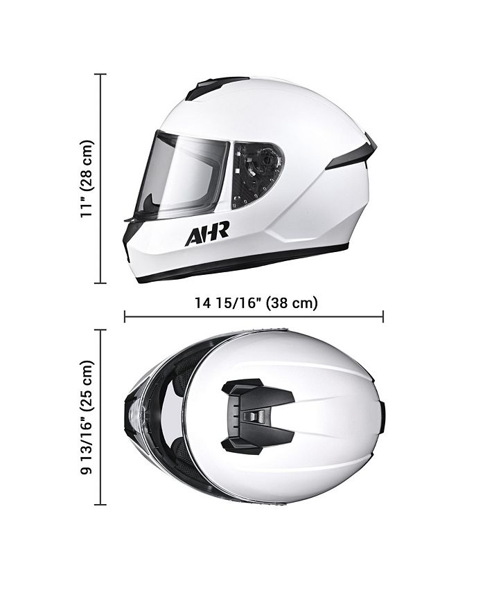 AHR RUN-F Full Face Flip Up Motorcycle Helmet - Dual Visor, DOT Approved,  S-XXL