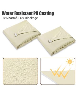 10x13 Ft 97% UV Block Rectangle Sun Shade Sail Top Canopy Outdoor Patio 2 Pack