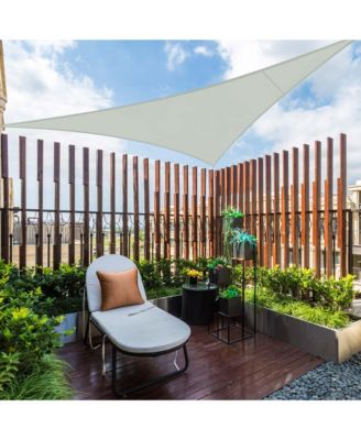 10 Ft Triangle Sun Shade Sail Canopy 97% UV Block Patio Awning Outdoor Garden