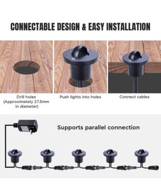 12V LED Warm White Deck Stair Light Lamp Waterproof Yard Patio Pathway Landscape 20 Pack