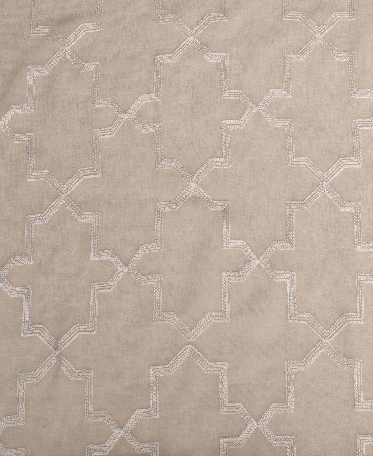 Superior Quatrefoil Modern Geometric Window Curtain Panel Set with Rod Pocket Header, 26 X 63