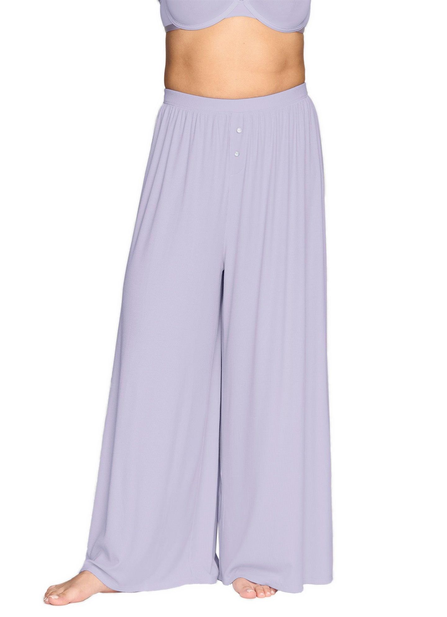 Женские брюки CUUP The Lounge Pant - Modal Silk Rib, цвет: Сиреневый — фото 2
