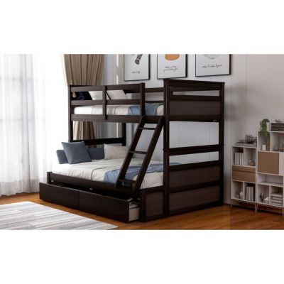 Twin Over Full Bunk Bed with Storage