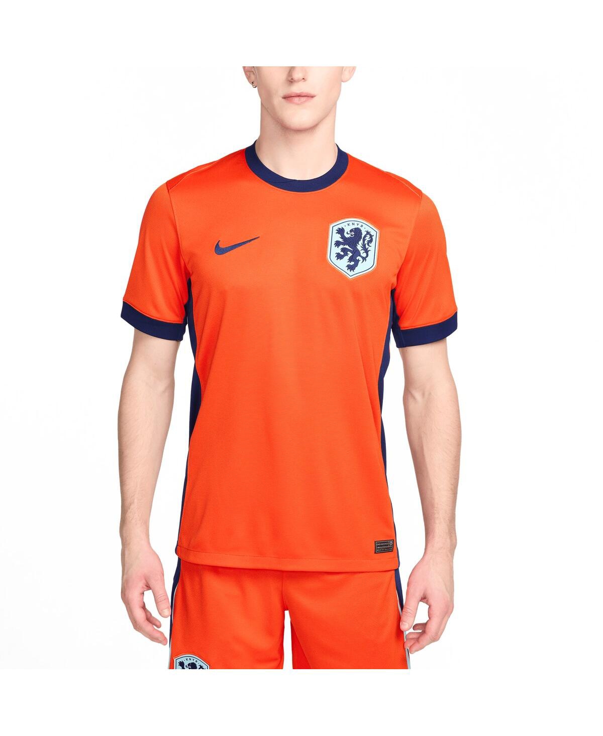 Nike Men'sNetherlands National Team 2024 Home Replica Blank Jersey - Orange