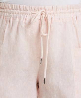 Plus Size 100% Linen Modern Fit Seamed Shorts