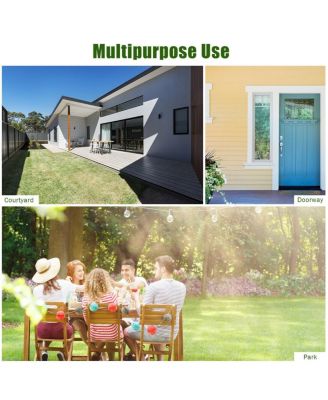 Patio Garden Bench with Powder Coated Steel Frame