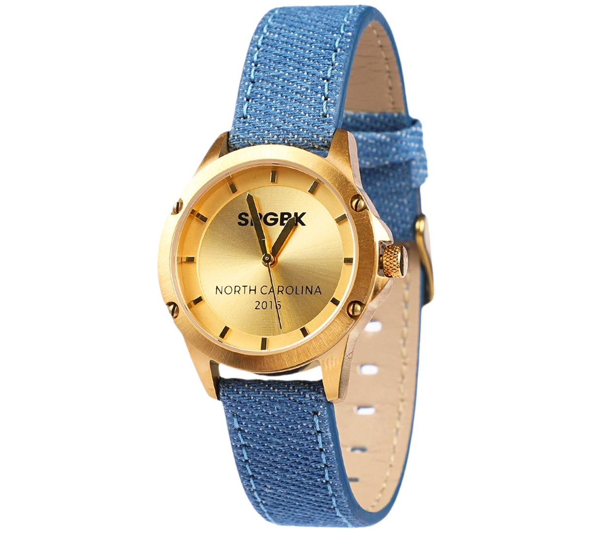 Women's Sabrina Blue Denim Leather Strap Watch 32mm - Blue
