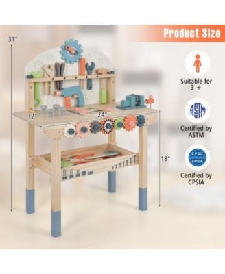 Kids Play Tool Workbench with Realistic Accessories