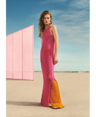 Mango Women's Crochet Long Dress - Macy's