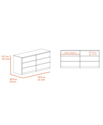 Seul 6 Drawer Double Dresser