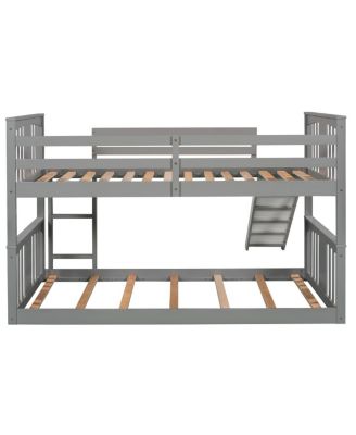 Twin Over Twin Bunk Bed With Slide And Ladder