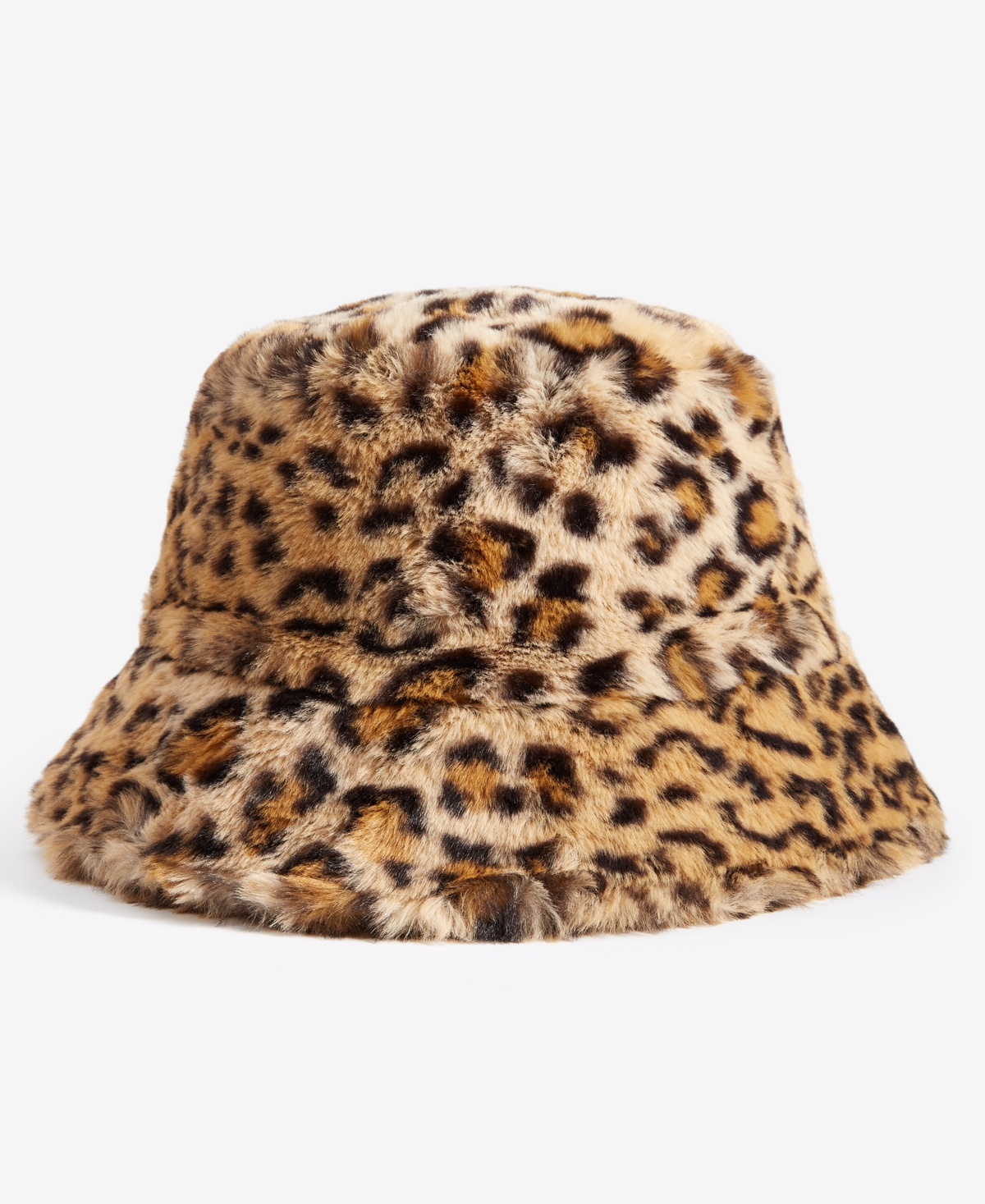 I.n.c. International Concepts Women s Faux Fur Bucket Hat Created for Macy s Leopard Smart Closet