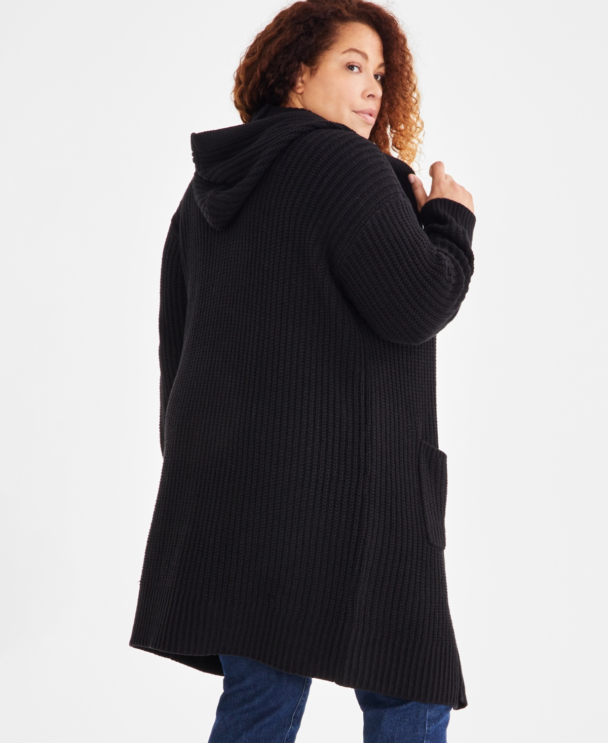 Style & Co Plus Size Hooded Cardigan, Created for Macy's