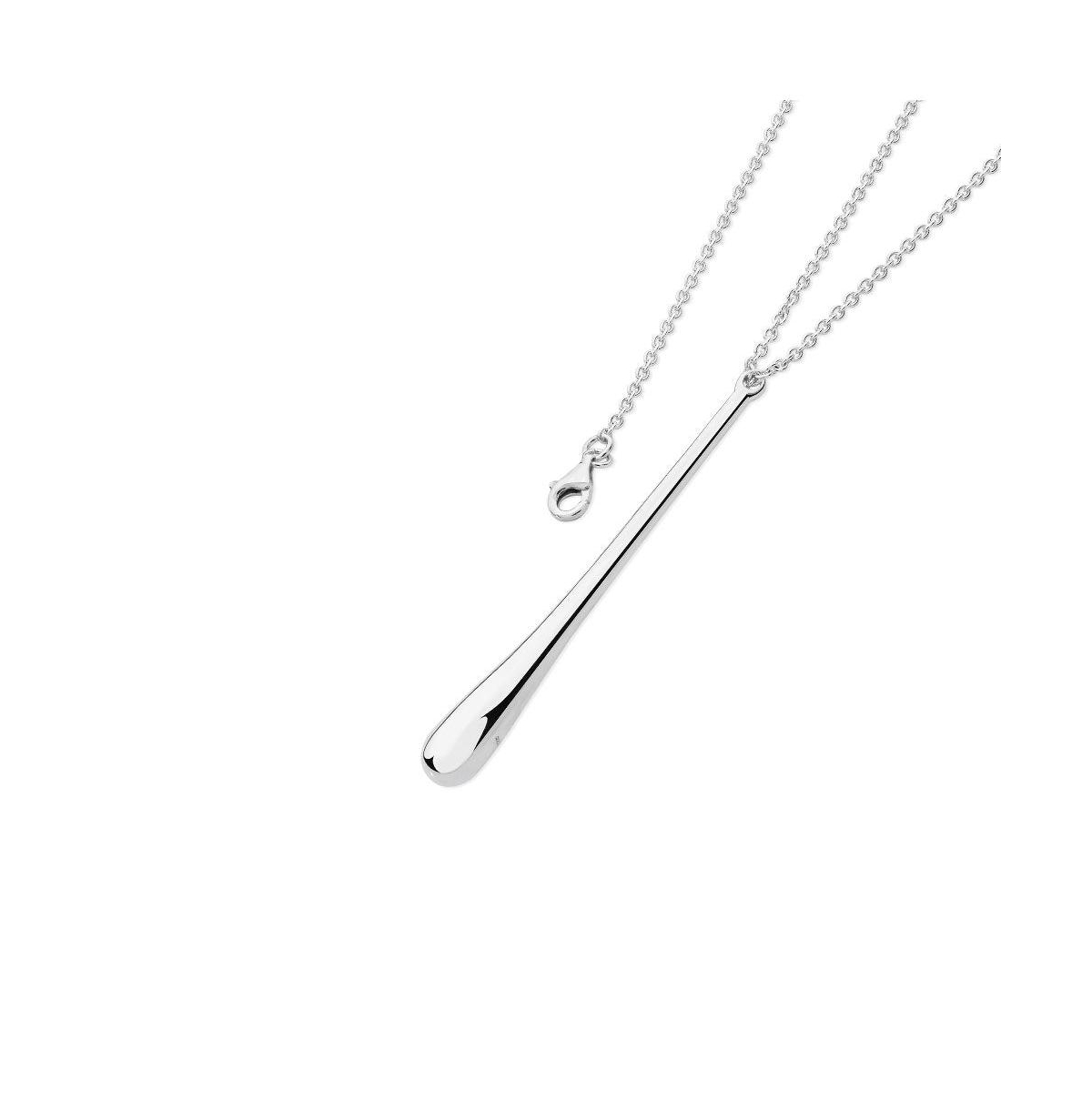 32" long drop Necklace - Silver