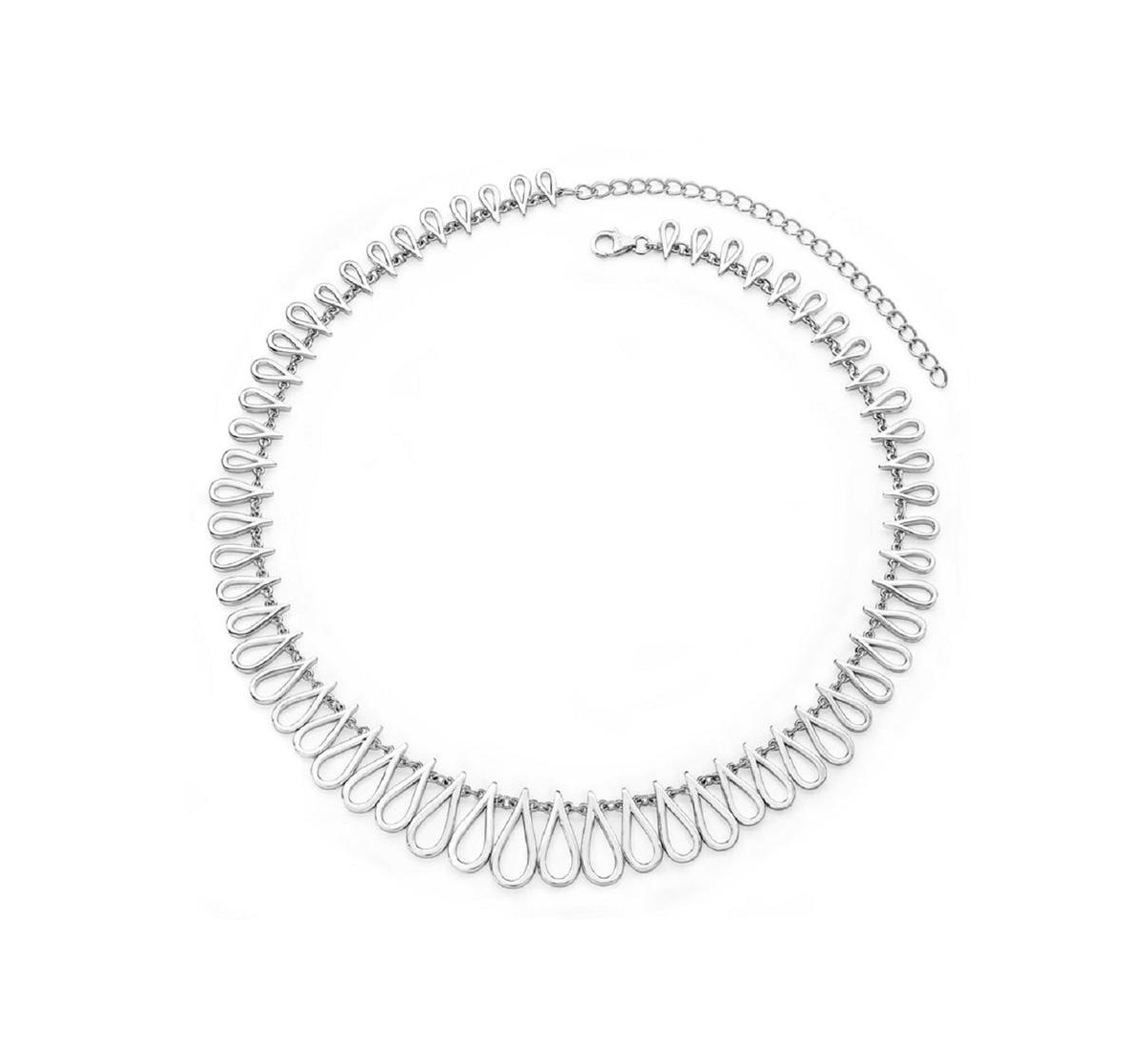 Large petal necklace - Silver
