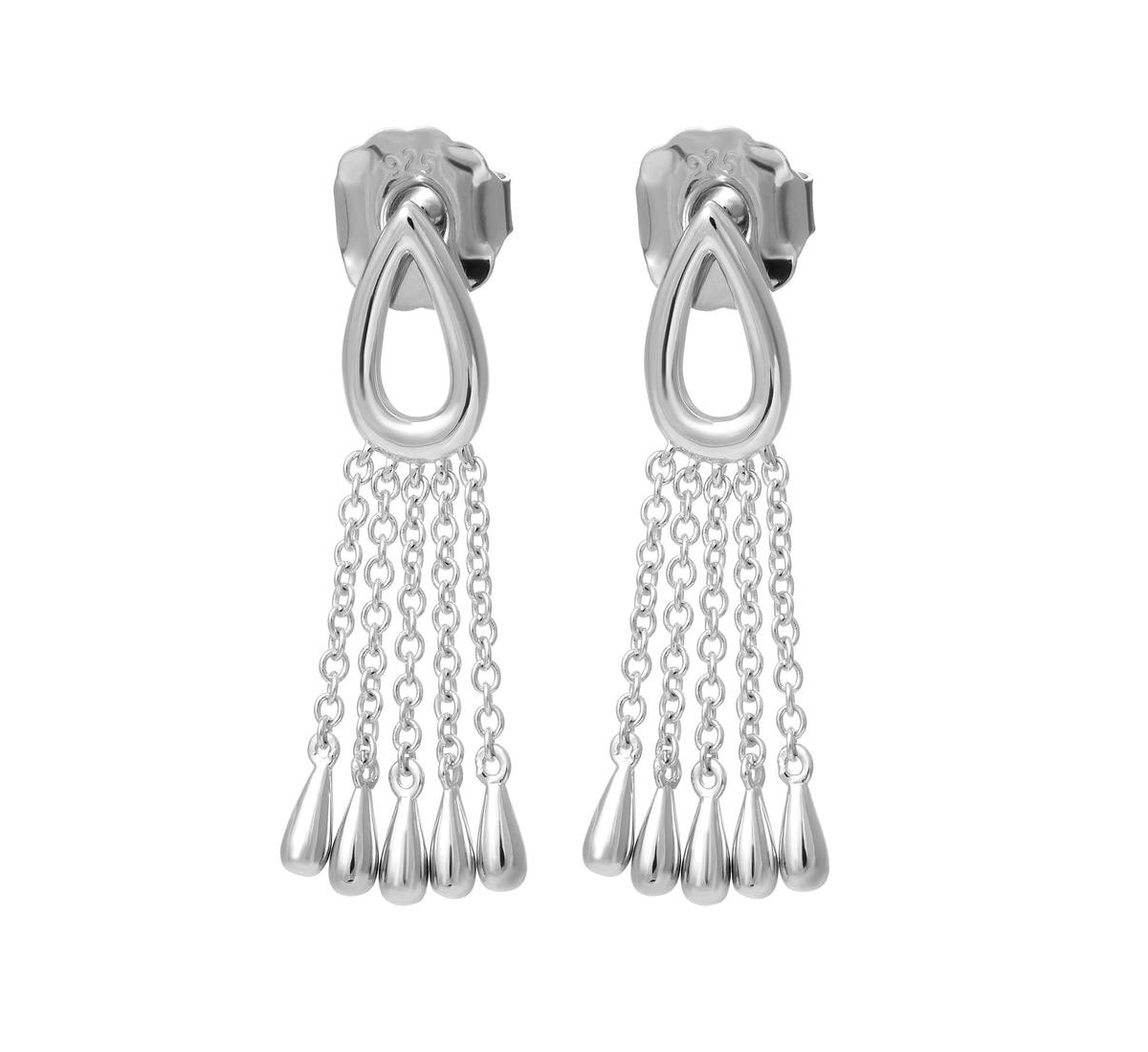 Petal Chandelier Earrings - Silver
