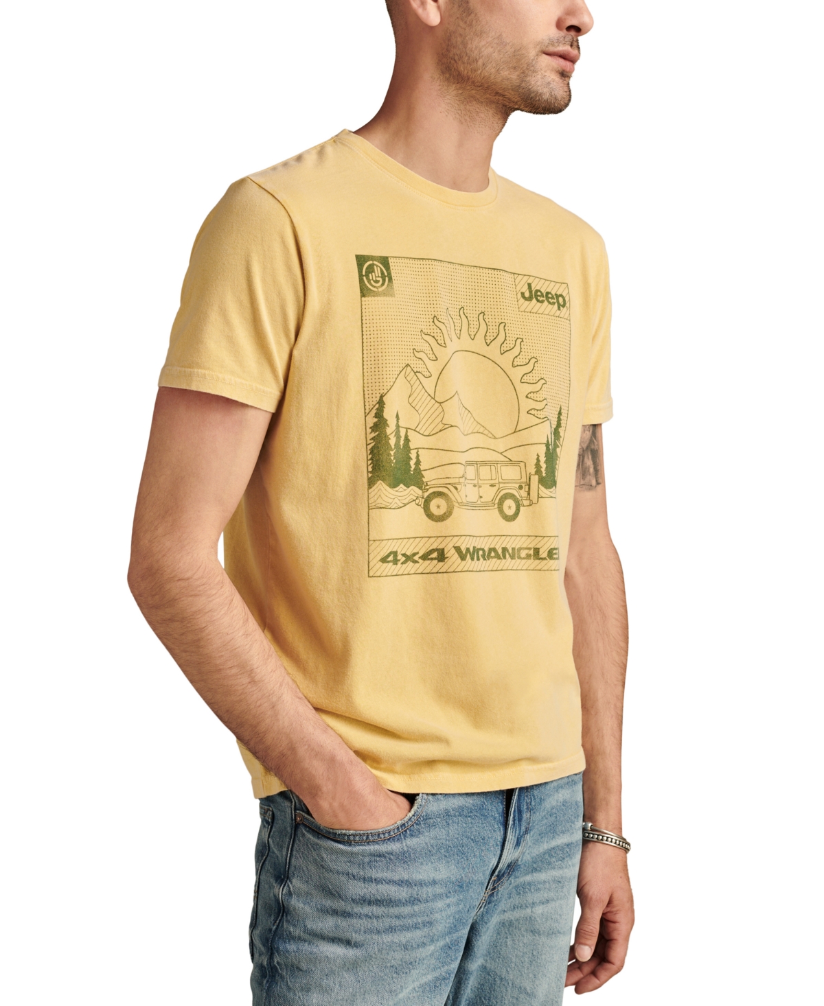 Lucky Brand Men's Jeep Explorer Short Sleeve Crewneck Graphic T-Shirt