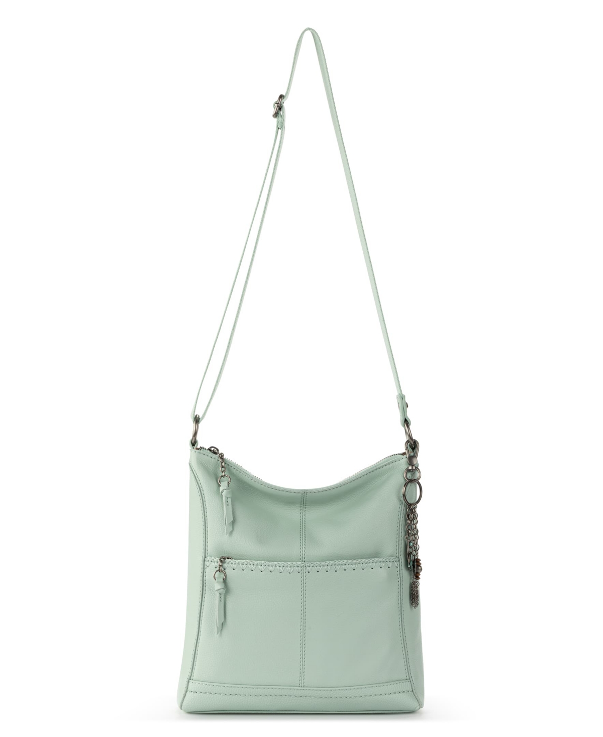 The Sak Lucia Leather Crossbody Bag In Tobacco Floral Emboss