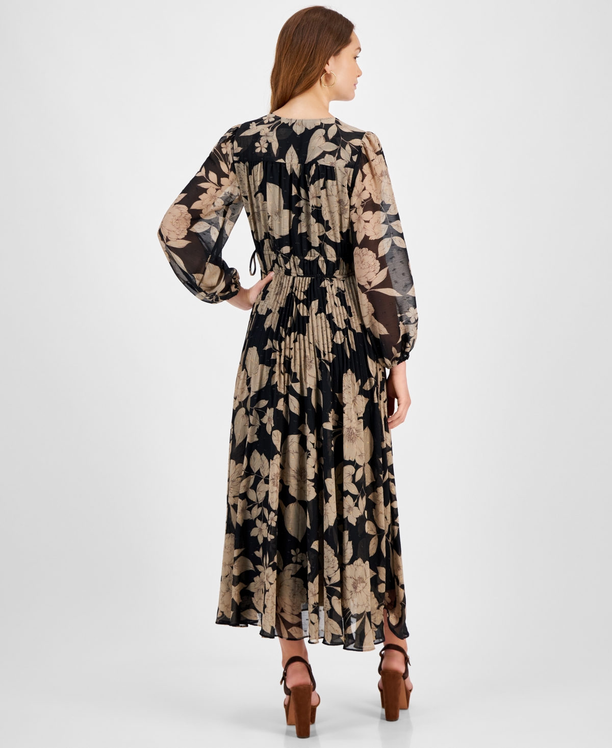 Taylor Polka Dot Dress In Blacktaupe