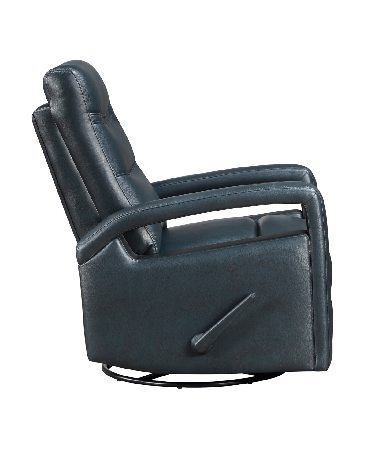 Homelegance White Label Mccoy 32" Swivel Glider Reclining Chair In Navy Blue