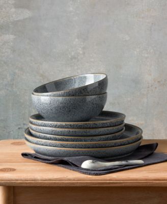 Studio Grey Medium Coupe Plates, Set of 4