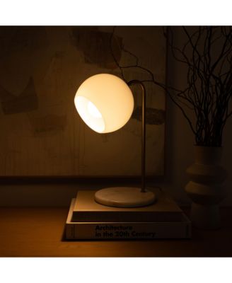 Krystal 14.5" LED Desk Lamp with Marble Base and Gold Accent