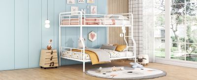 Full XL Over Queen Metal Bunk Bed
