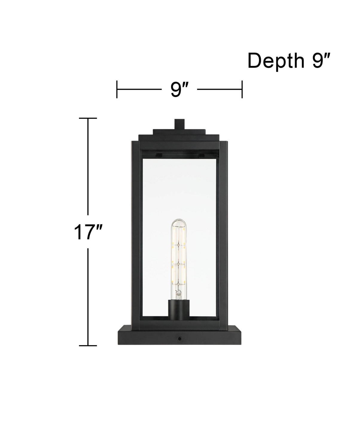Titan Modern Outdoor Pier Mount Light MatteClear Glass Shade for Post Exterior Barn Deck House Porch Yard Patio Outside Garage Front Door