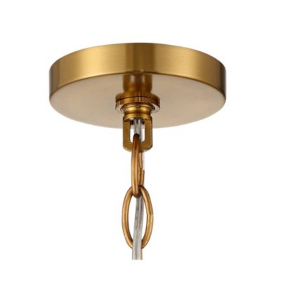 Luxum Burnished Brass Chandelier 23 1/2" Wide Modern Tiered Crystal 8-Light Fixture for Dining Room House Foyer Kitchen Island