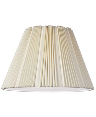 Eggshell Pleated Large Lamp Shade 9.5" Top x 19" Bottom x 13" High (Spider) Replacement with Harp and Finial