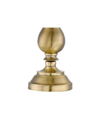 Fairlee Traditional Table Lamp 26" High Antique Brass Candlestick Black Fabric Drum Shade for Bedroom Living Room Bedside Nightstand Kids