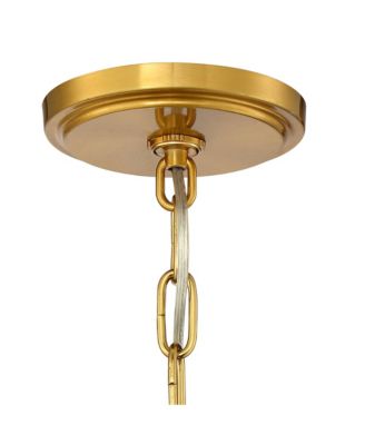 Warm Antique Brass Wagon Wheel Chandelier 28" Wide Farmhouse Rustic 6-Light Fixture for Dining Room Living House Foyer Kitchen Island Entryway