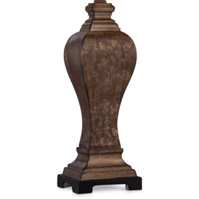 Edgar 29" Tall Curved Urn Traditional End Table Lamp Brown Bronze Finish Single Living Room Bedroom Bedside