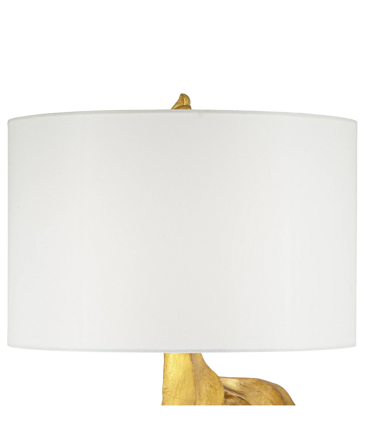 Hera Modern Glam Luxury Table Lamp Decor Tall SculpturalLeaf White Fabric Drum Shade Marble Base for Living Room Bedroom House Bedside Night