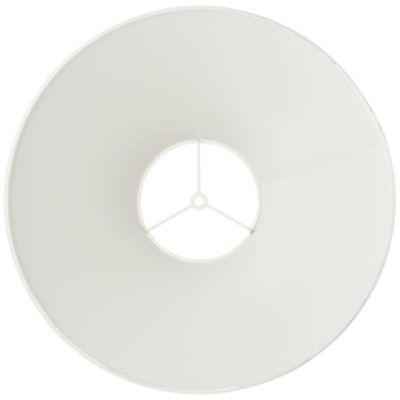 Collection 6" Top x 17" Bottom x 10" High x 11.5" Slant Lamp Shade Replacement White Chimney Linen Spider Harp Finial