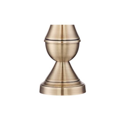 Becky Traditional Table Lamps 24 3/4" High Set of 2 Antique Brass Metal Beige Drum Shade for Bedroom Living Room Bedside Nightstand Home