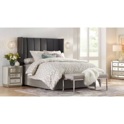 Julia Modern Table Lamp 26 1/2" High Green Glass White Drum Shade for Bedroom Living Room Bedside Nightstand Office Kids Family House