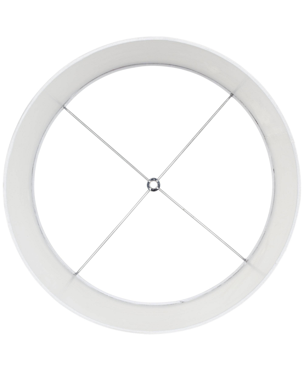 Fabric Medium Hardback Lamp Shade Top x Bottom x High (Spider) Replacement with Harp and Finial - Springcrest - White