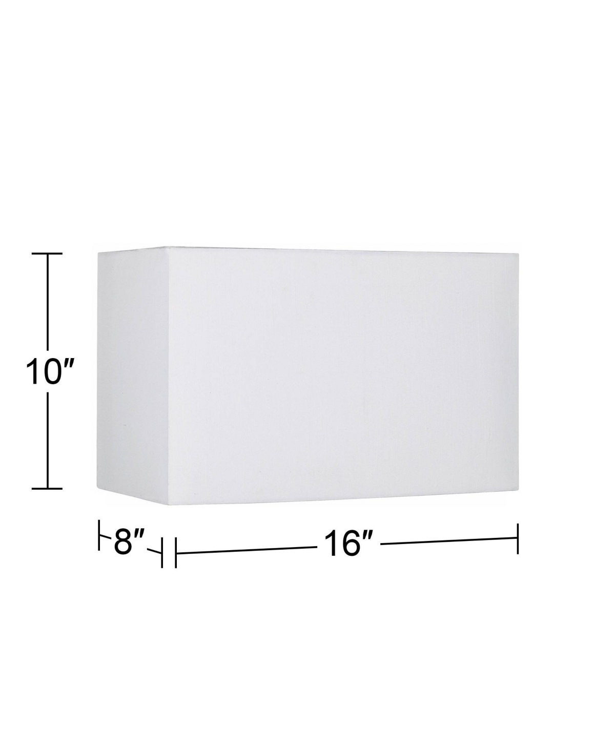 Springcrest Top x Depth x High x Lamp Shade Replacement Set of 2 MediumRectangle Modern Fabric Hardback Spider Harp Finial - White
