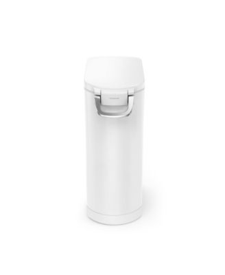 X-Large Pet Food Can, White Stainless Steel