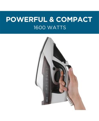 Steam Iron, 1600 Watts Steamer for Clothes, Self-Cleaning Portable Iron