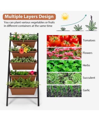 5-tier Vertical Garden Planter Box Elevated Raised Bed