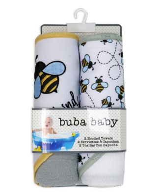 Boys and Girls 2 Pack Embroidered Hooded Bath Towel and Wash Cloth Set