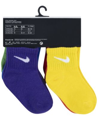 Baby Swoosh Ankle Socks, Pack of 6