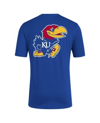 Men's Royal Kansas Jayhawks Reverse Retro Baseball 2 Hit T-Shirt